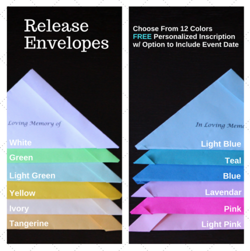 Envelope Color Options for Memorial Service Release
