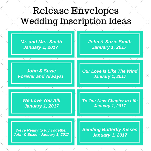 Wedding Release Inscription Ideas